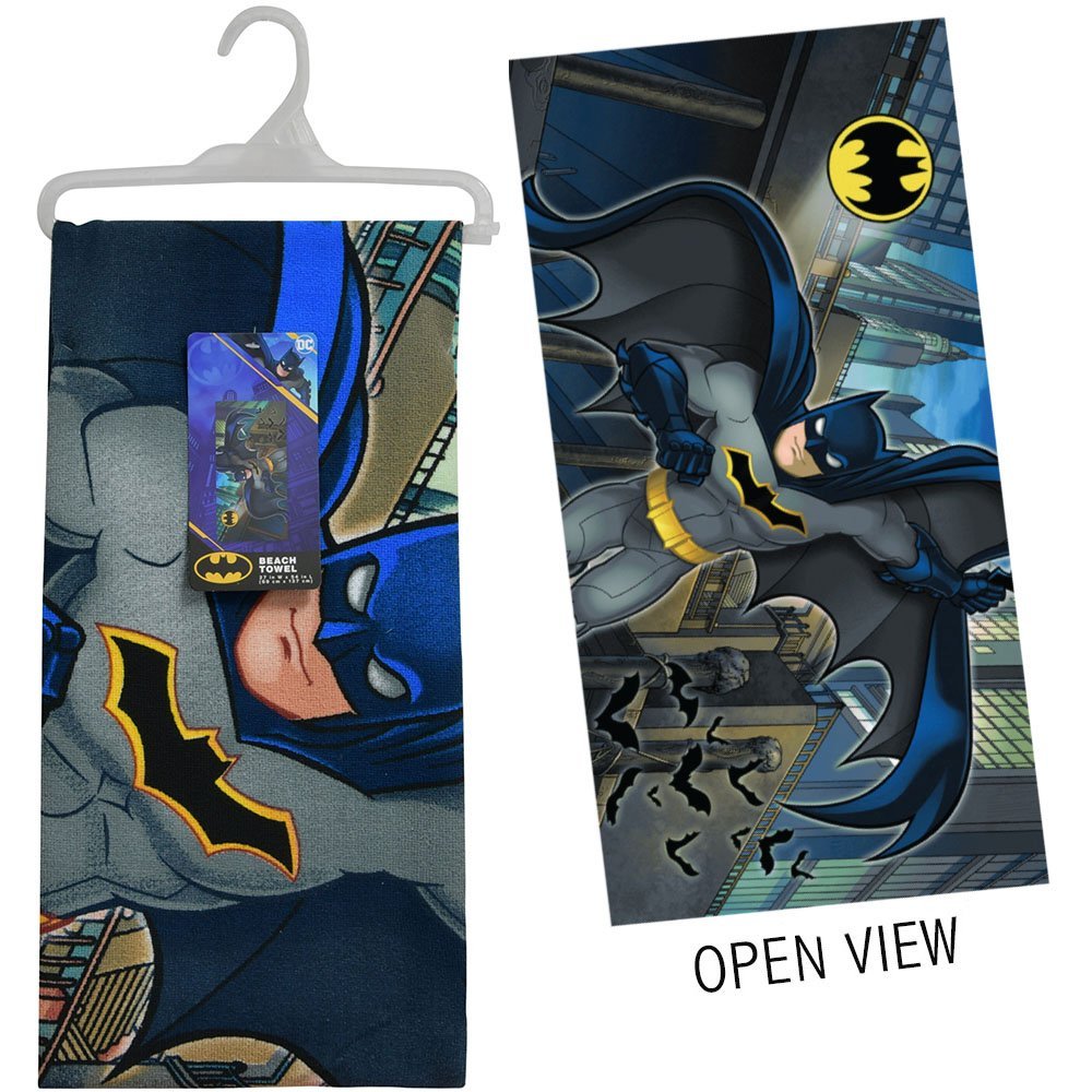 Batman Microfiber Beach Towel 27x54" on Hanger