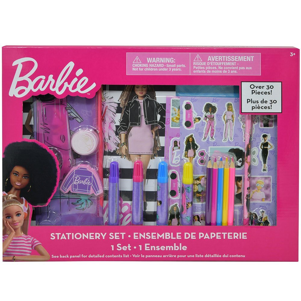 Barbie Over 30pc Stationery Set in Box