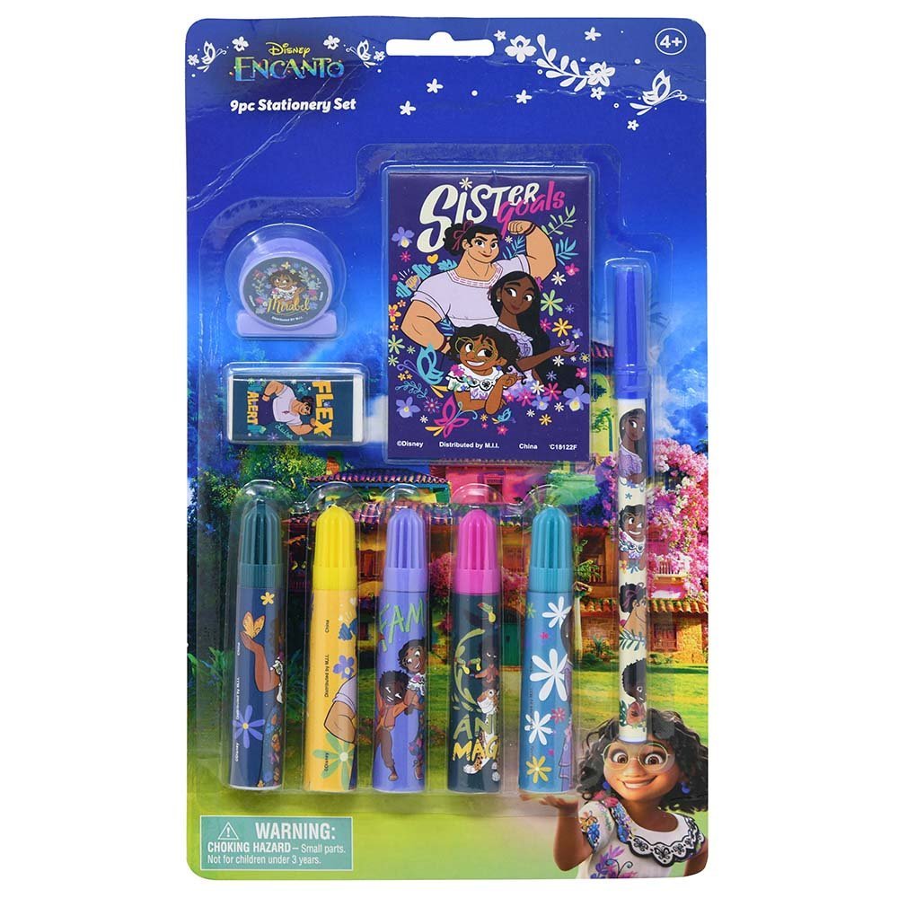 Encanto 9pc Stationery Set on Blister Card