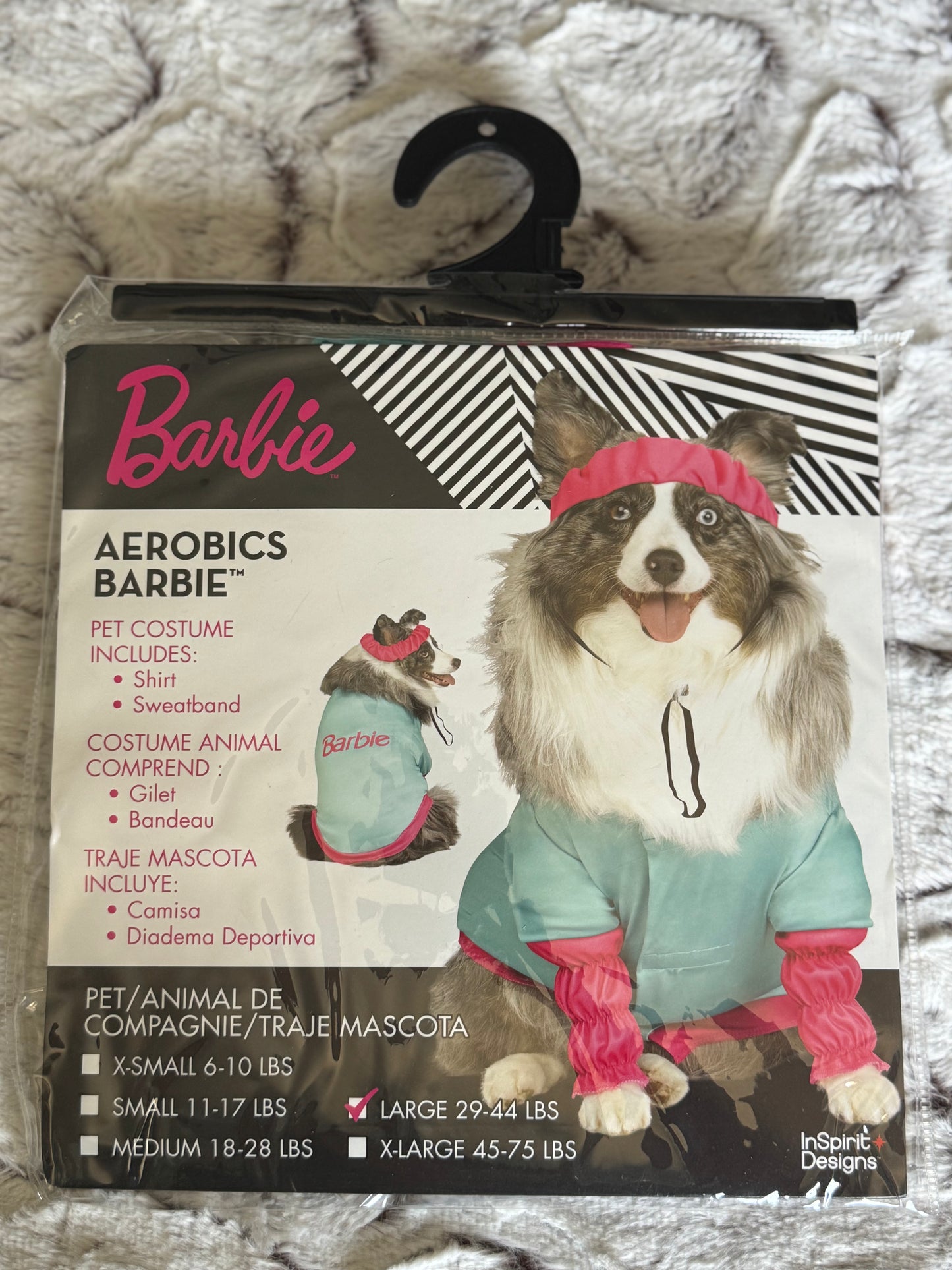 AA Barbie Aerobics Pet Costume-LARGE (29-44lbs)