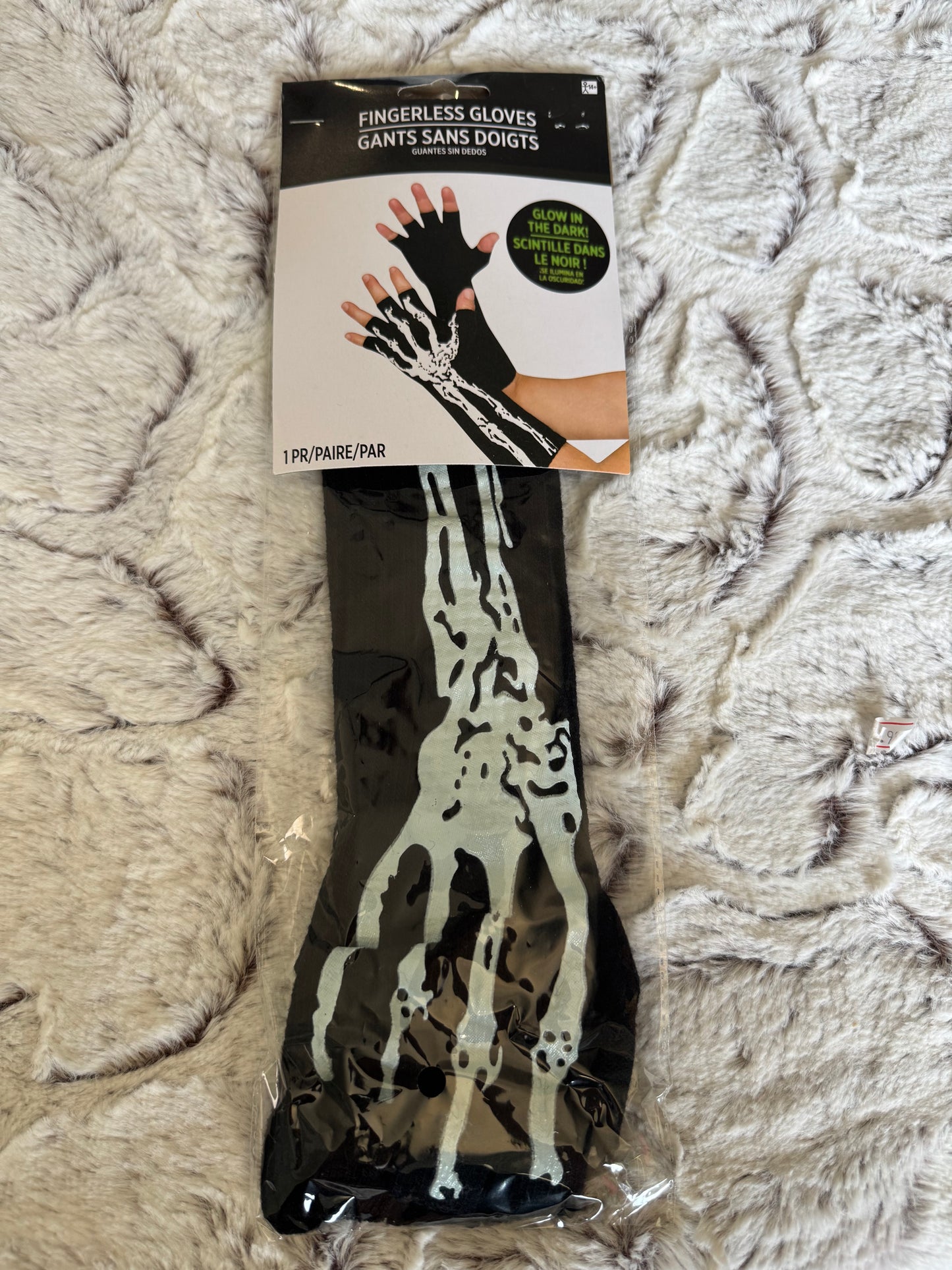 AA Fingerless Gloves Glow in the Dark 1 pair