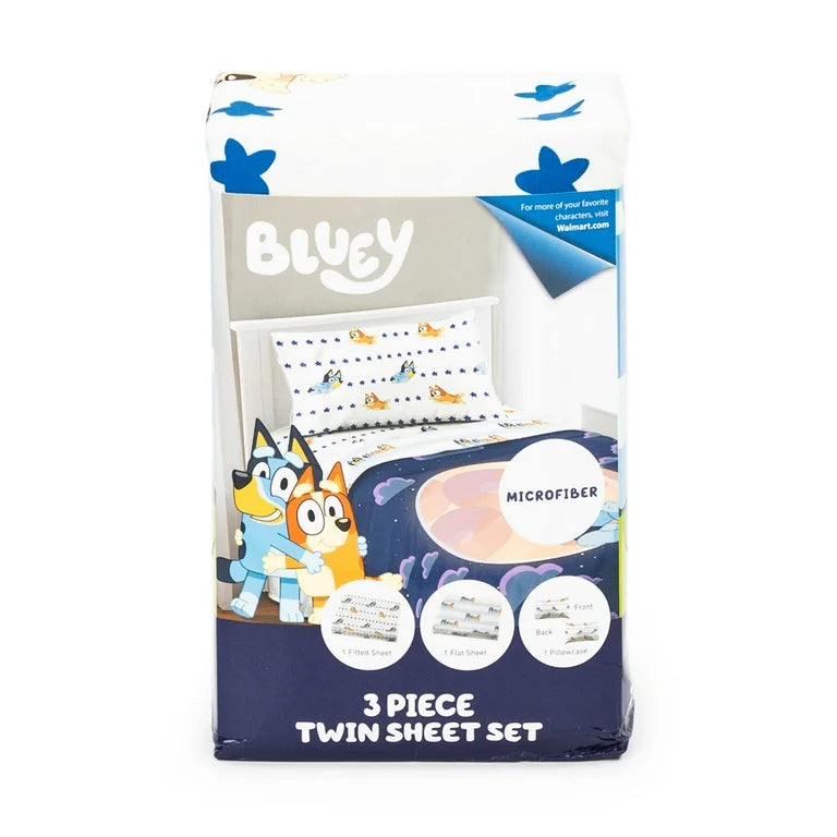 Bluey 3 Piece Twin Sheet Set