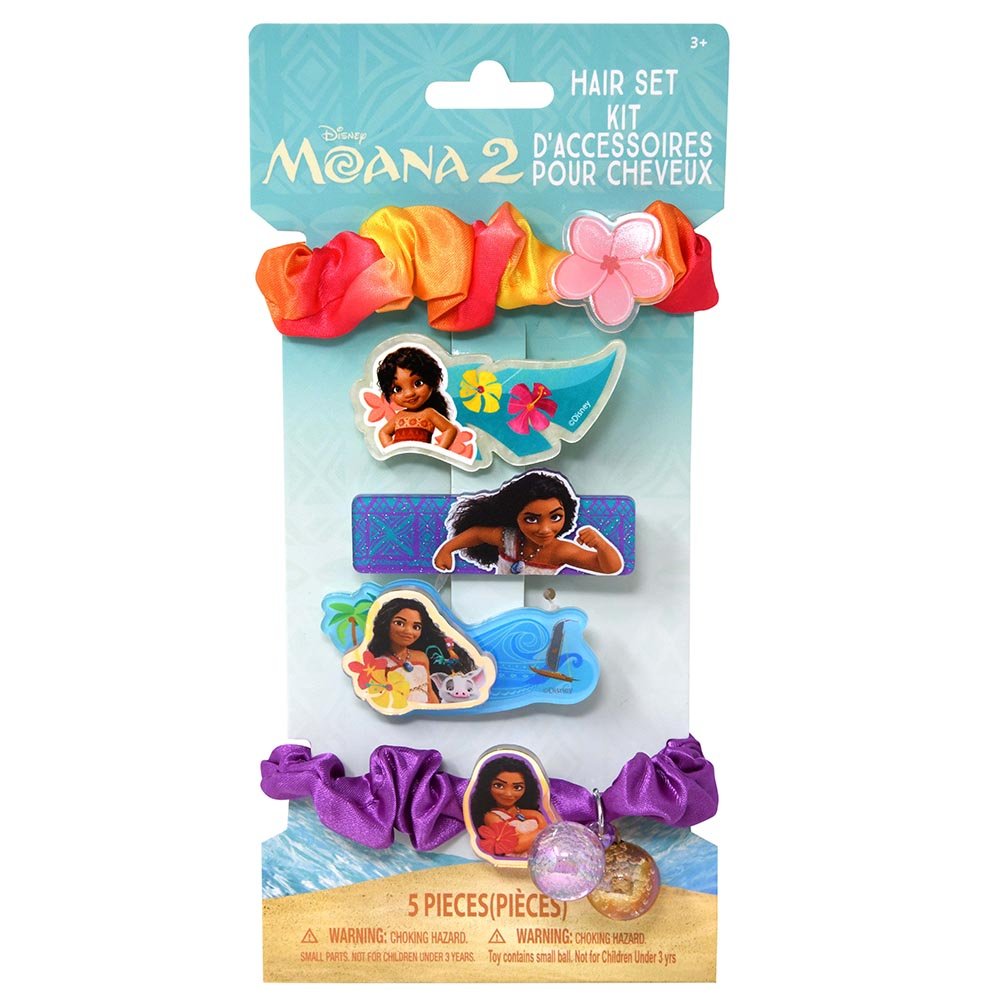 Moana 5pc Hair Accessories on Card