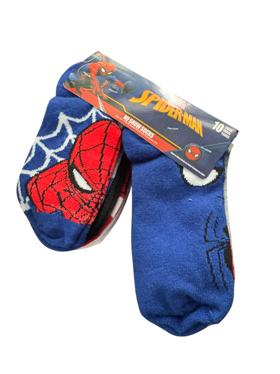 Spider Man 10pcs Socks Size: Boy 6-8