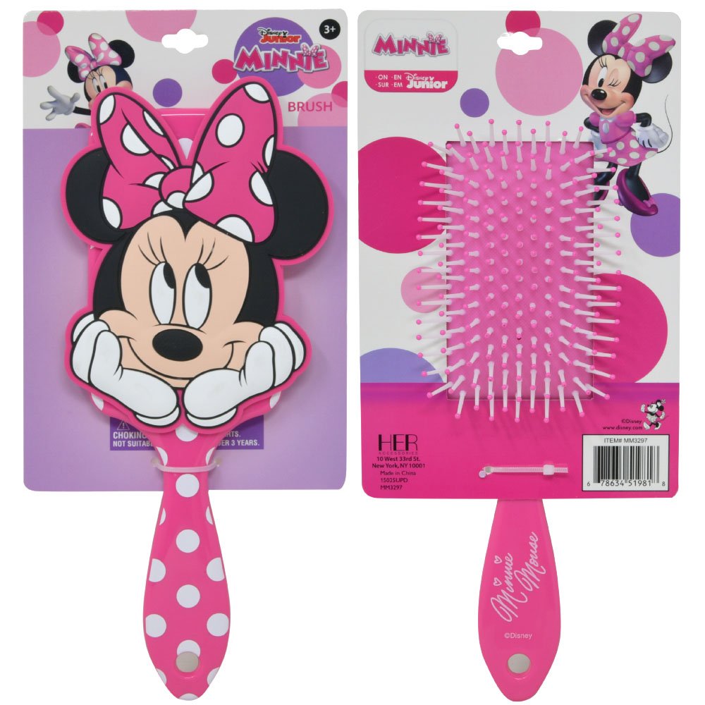 Minnie Character Shaped Rubber Brush with Hangtag
